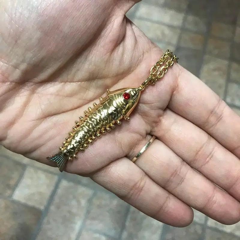 Generic Pescadito For Panamanian Pollera, Panamanian Necklace Stainless Steel (Gold)2