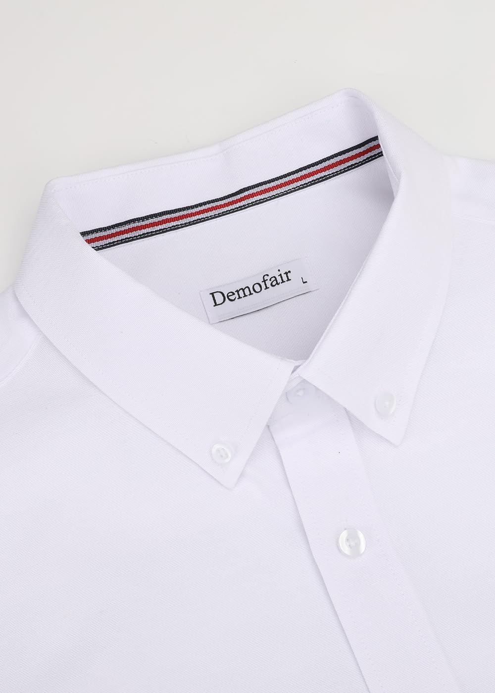 Demofair Men's Classic Oxford Shirt Solid Long Sleeve Button Down Casual Woven Shirts with Pocket - Image 5