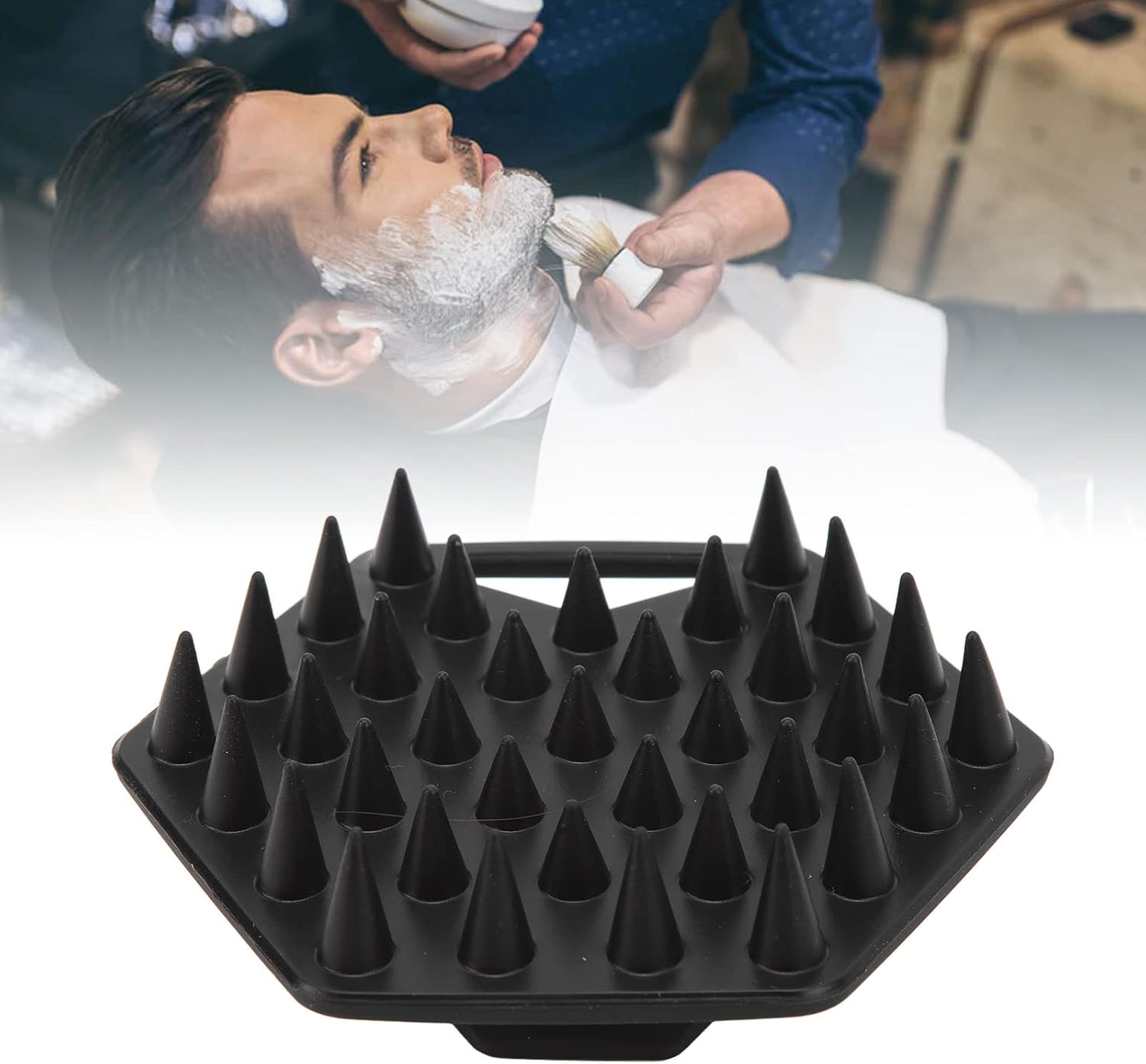 Dioche Facial Exfoliating Brush - Deep Cleansing Silicone Beard Brush with Suction Cup - Promote Hair Growth & Enhance Circulation - Soft Silicone Design for Home and Salon Use