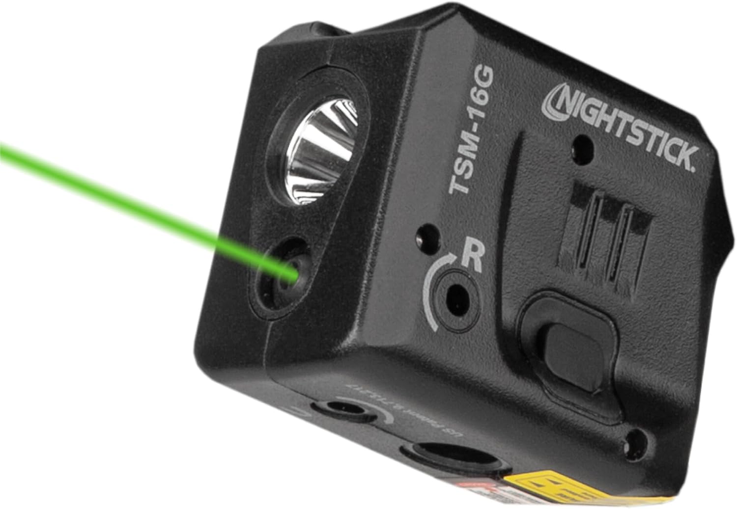 Nightstick TSM-16G 150-Lumen Rechargeable Tactical Light w/Green Laser Sight - IP-X4 Water-Resistant Handgun Lights for Springfield Armory Hellcat