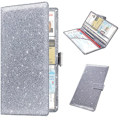 RSAquar Car Registration & Insurance Holder - Leather Glove Box
