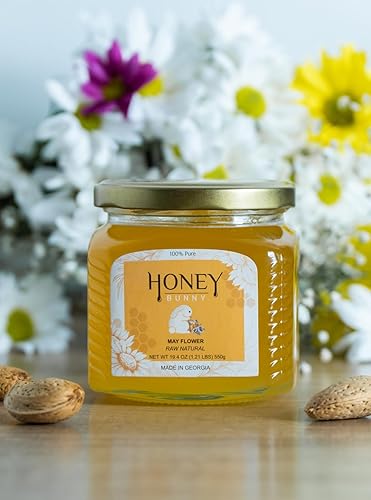 Miniatura 5 de Honey Bunny May Flower Raw Natural, buena fuente de antioxidantes, edulcorante alternativo, producto de Georgia, 19.4 onzas, paquete de 2