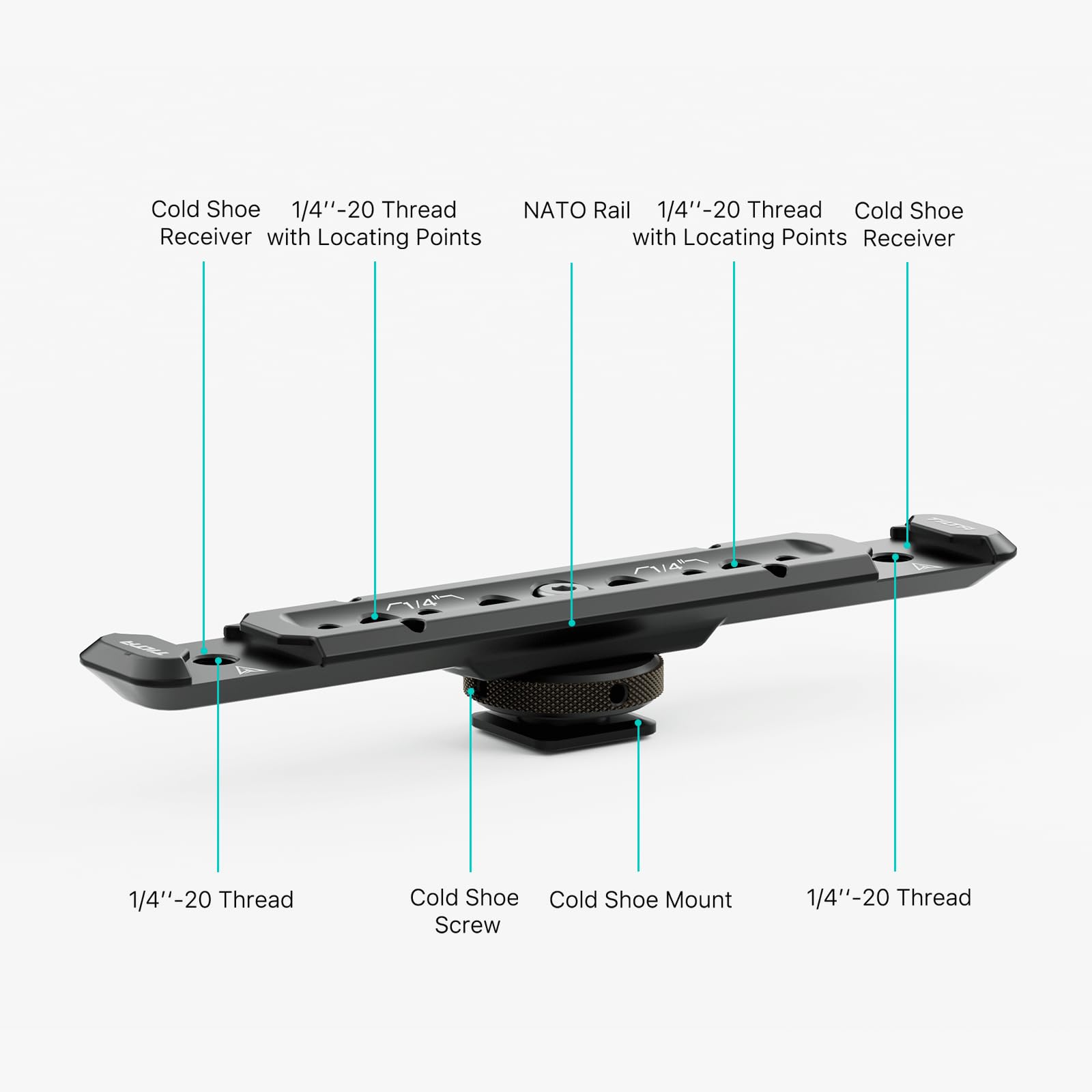 TILTA Cold Shoe Expanded Bracket Compatible with Many Camera Cages TA-CEB-B, Black - Image 3