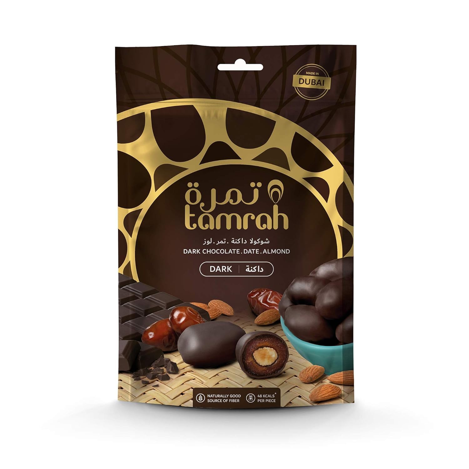 Tamrah Chocolate Covered Dates with Dark Chocolate Almonds & Dates (100gm)
