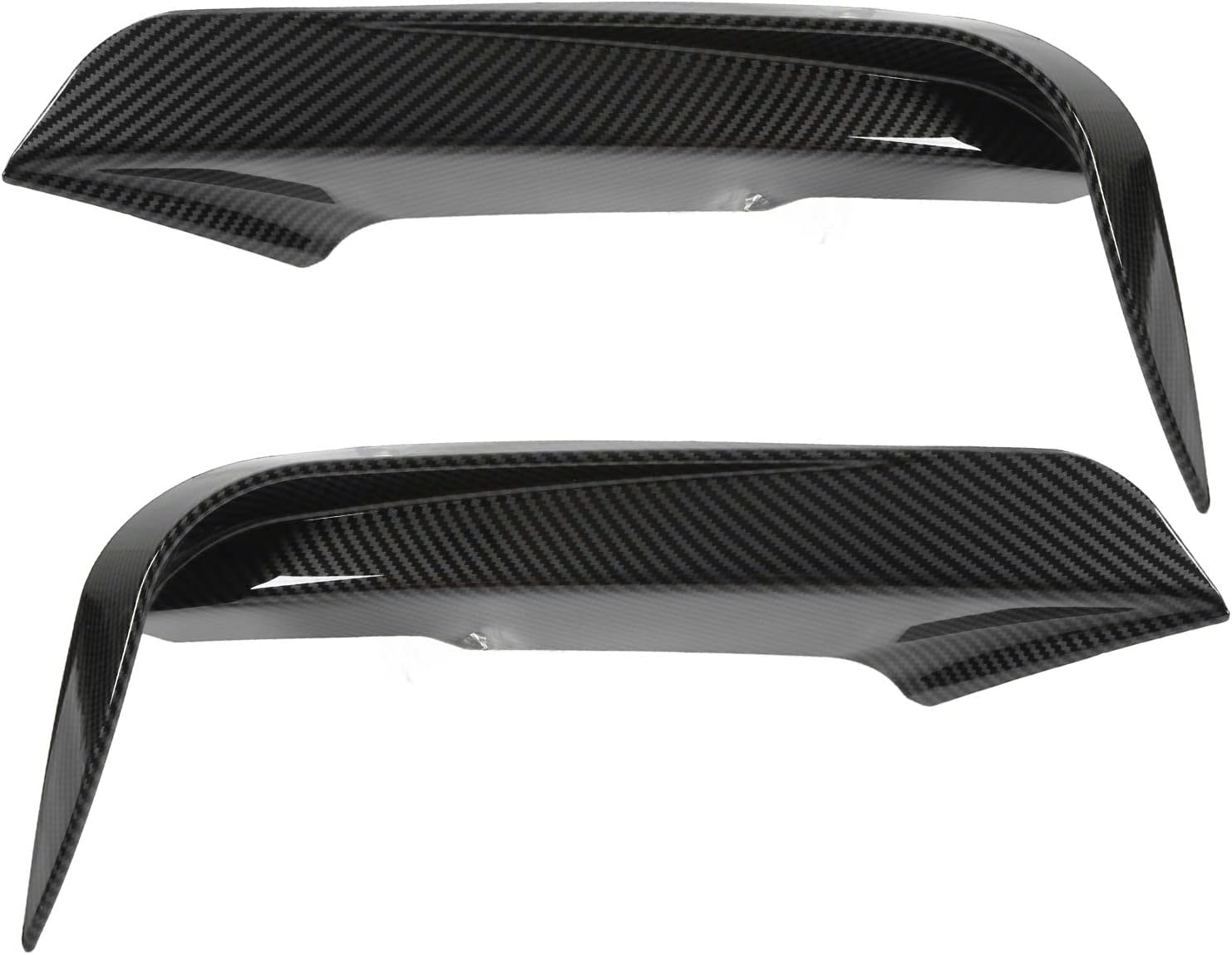 2Pcs Front Bumper Vent Canard Splitter Left Right Abs Wind Knife Replacement for 3 Series F30 F31 F3 320I 328I M Sport Spoiler Fog Light Cover Exterior Accessories (Carbon Fiber)