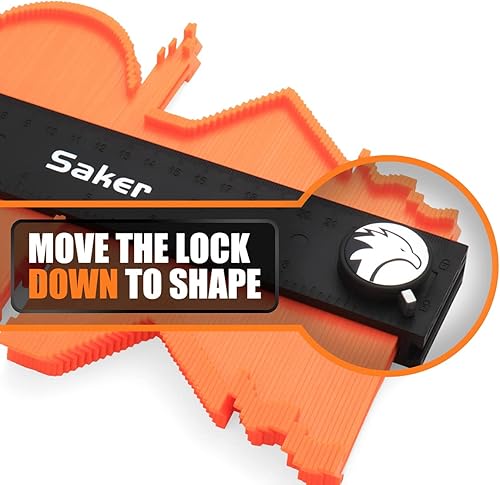 Vista 53 de Saker Herramienta para medir y duplicar contornos, bloqueo a 10 pulgadas, ajustable y precisa, ideal para duplicar formas irregulares en trabajos