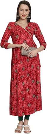 Rajnandini Womens Rayon Jaipuri Printed Gown JOPLRJN08-P_Pink_P