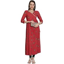 Rajnandini Womens Rayon Jaipuri Printed Gown JOPLRJN08-P_Pink_P