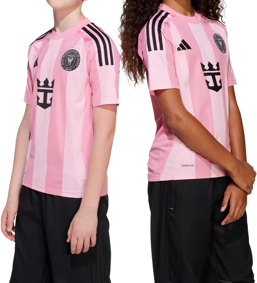 adidas Lionel Messi Inter Miami CF #10 Youth Size Player Name & Number Performance Shirt (Pink, Youth X-Large-18/20)