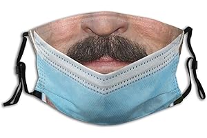Mustache Face Mask for Men - Perfect Christmas Snowman Face Mask for...