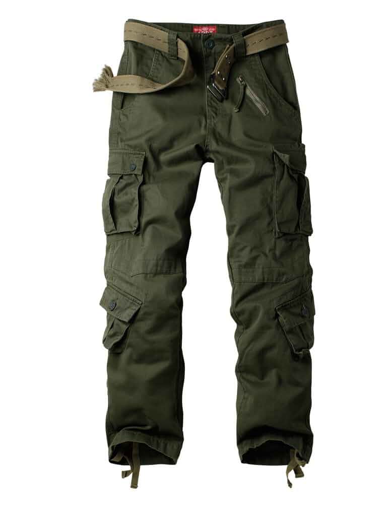 AKARMY Men's Camo Cargo Work Pants Cotton Military Army Casual Tactical Wild Combat Pants with 8 Pockets Cargo