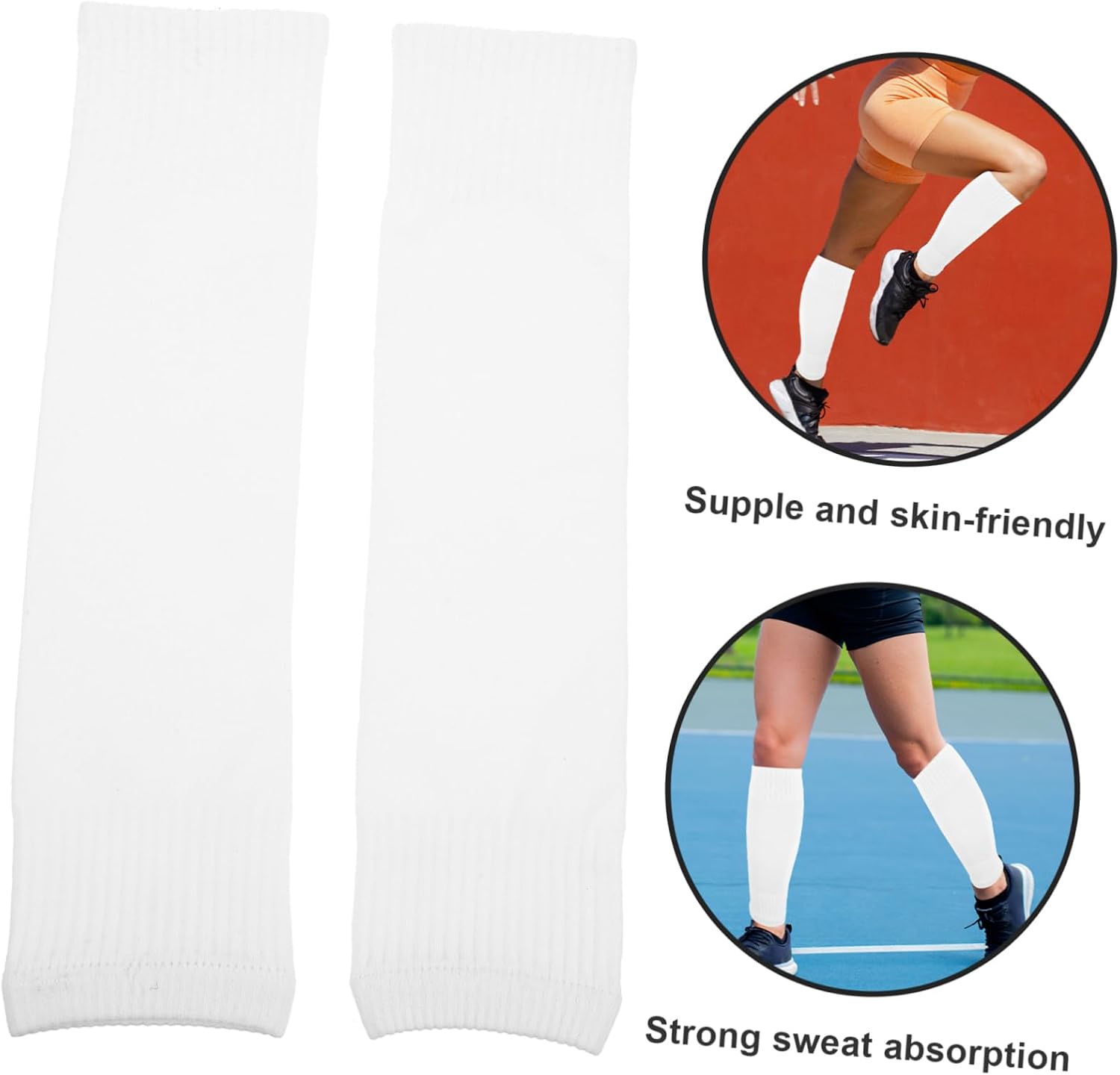 1pair Elastic Calf Sleeves for Men Women Calf Protectors for Running and Sports Breathable Footless Design Ergonomic Compression Support for Shin and Cramps