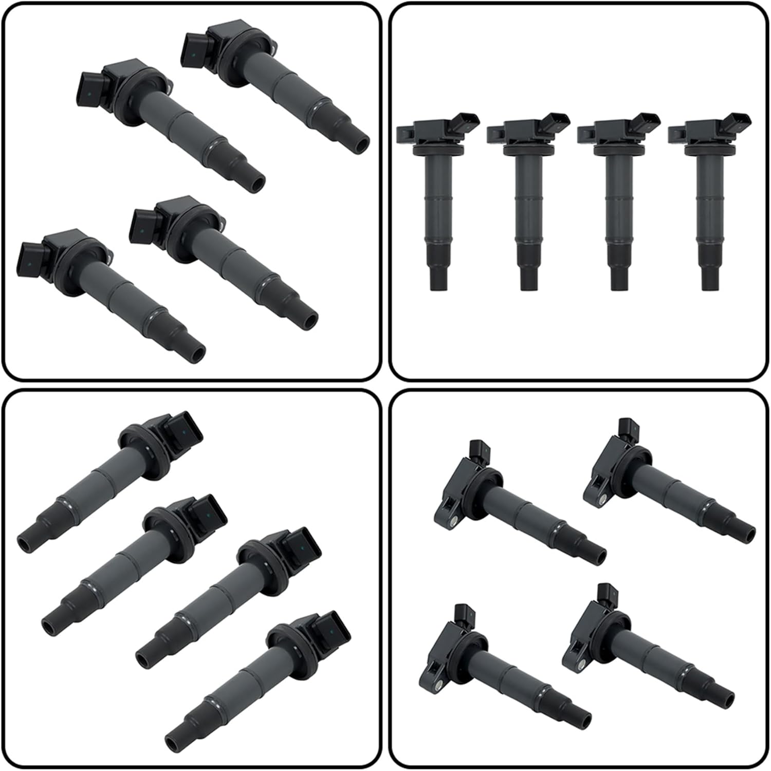 Silscvtt 4 PCS Ignition Coils Replacement 9091902243 for Toyota RAV4 Tarago 2000-2009 2.0L 2.4L 1AZ-FE 2AZ-FE