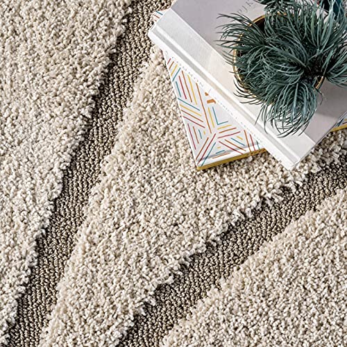 Image of Carpet for Living Room 12x12 Feet Round Anti Skid Rug Colour Ivory Beige