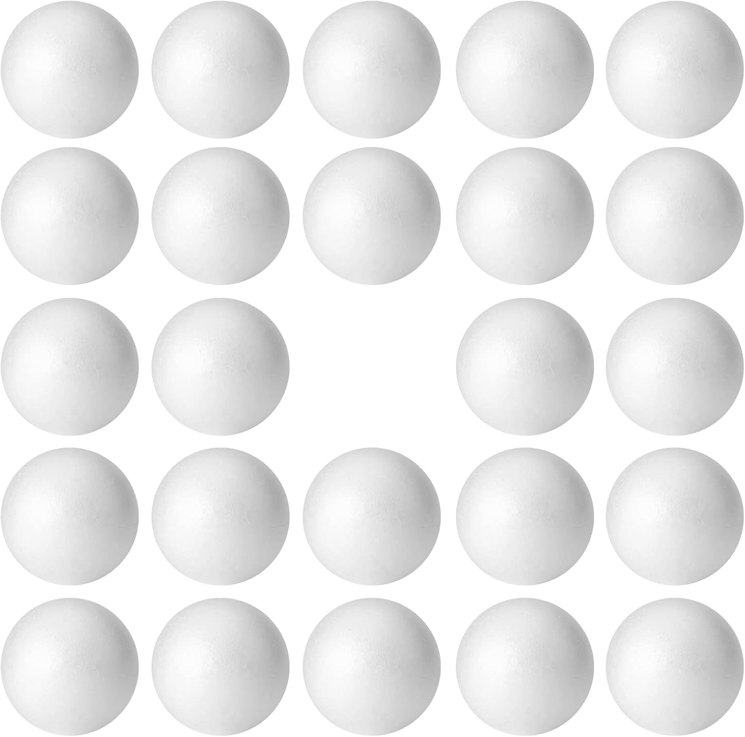 FFchuanhe 4 Inch 24 Pcs Craft Foam Ball. White Polystyrene Smooth Round Ball, for Arts and Crafts Supplies, School Project, Weddings, Easter, Halloween, Christmas, Home DIY Crafts and Party.