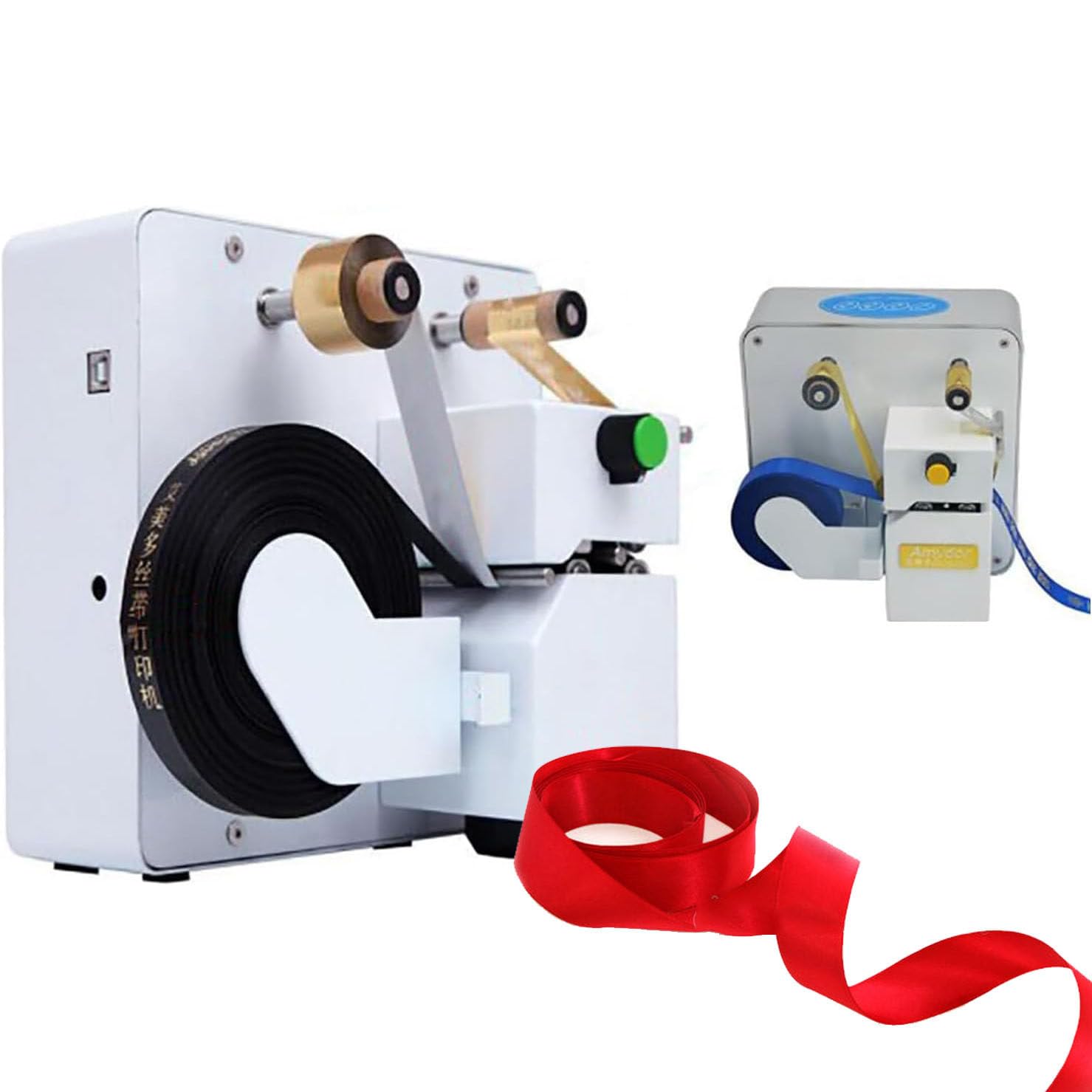 ZMJGLL Digital Ribbon Printer, Packaging Stamping Printing Machine, 10-40Mm Printing Width, 300Dpi Resolution, For Ribbon, Hot Stamping Paper