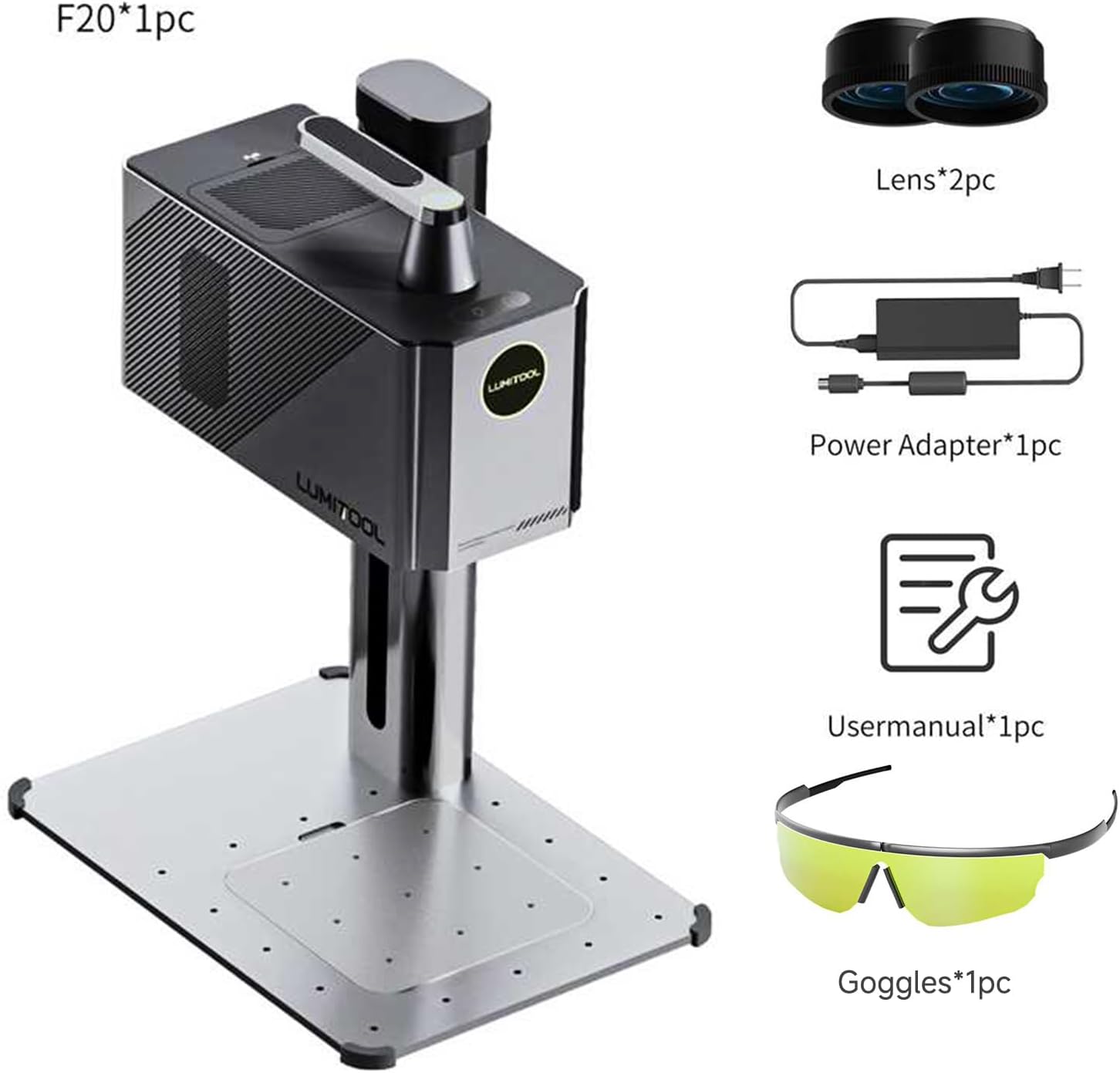 20W True Fiber Laser Engraver - 10X Faster AI Fiber Laser Engraving Machine for Metal, Jewelry, Leather & More - AI-Powered, Deep Engraving, Cloud Data, Compact & Affordable