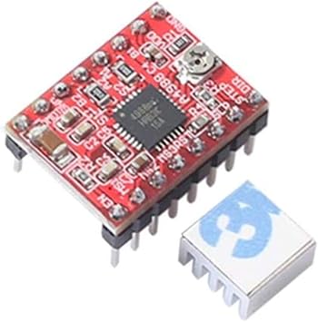 5pcs A4988 Stepper Motor Driver pololu StepStick Module Board Red with Aluminum Heat Sink Compatible with ramps 1.4 3D Printer Reprap, CNC Machine or Robotics