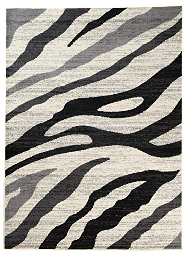 Carpeto Rugs Tapis Salon Gris 80 x 150 cm Moderne Vagues/Torino Collection