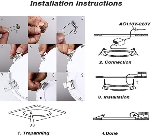 Miniatura 22 de Superdream focos de luz LED con retroadaptación y ahorro de energía para empotrar en la pared, LED Ceiling Light, 15.00watts, 110.00 volts
