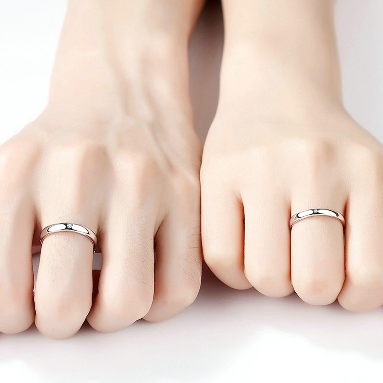 Anello Nome Personalizzabile,Anello Donna Uomo Argento 925 Fidanzamento,Donna Anello Regolabile Rotondo con Zirconia Cubica Anelli Fidanzamento Argento