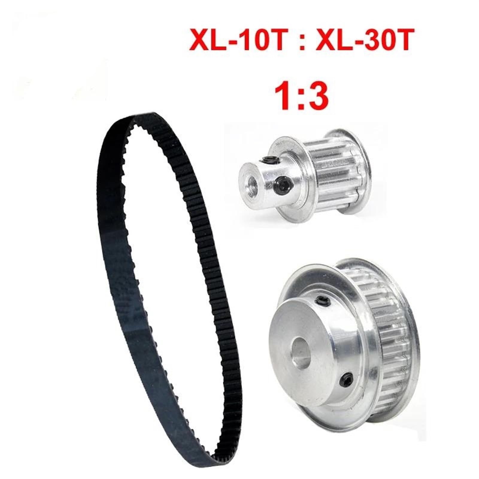 30 Denti 10 Denti XL Distanza Centrale Cinghia 80mm Accessori Per Macchine Per Incidere Kit Ingranaggi Cinghia Dentata Puleggia XL Riduzione 3:1 Trasmissione Cinghia Dentata Cinghia Sincrona