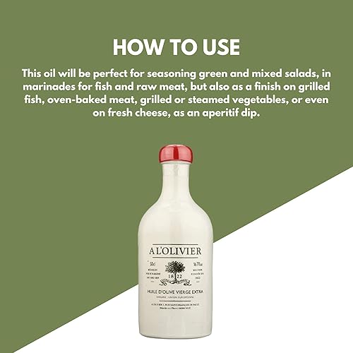 Miniatura 6 de L'olivier Aceite de oliva virgen extra en cerámica blanca, botella de 16.7 onzas (paquete de 2)