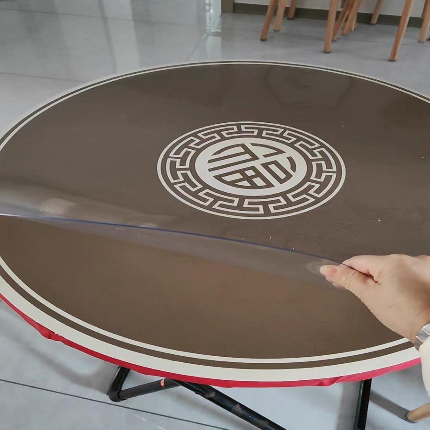 Sous-main Transparent De Ronds Tapis D'écriture De Imperméable Pour Bureau, Plaque Simple Format Conférence(120cm)