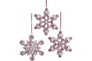 Kurt S. Adler Claydough Christmas Tree Ornaments Painted Peppermint Candy Holiday Decoration...