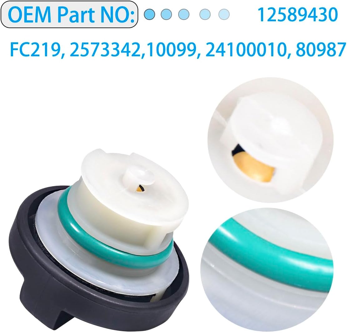 FC219 12589430 Engine Oil Cap,Oil Filler Cap Compatible With Chevy GMC Cadilla Saturn Pontiac Buick Oldsmobile,1992-2011;12573342,10099,24100010;2.0L2.2L2.4L3.4L3.5L3.8L3.9L4.3L4.8L5.3L6.0L8.1L