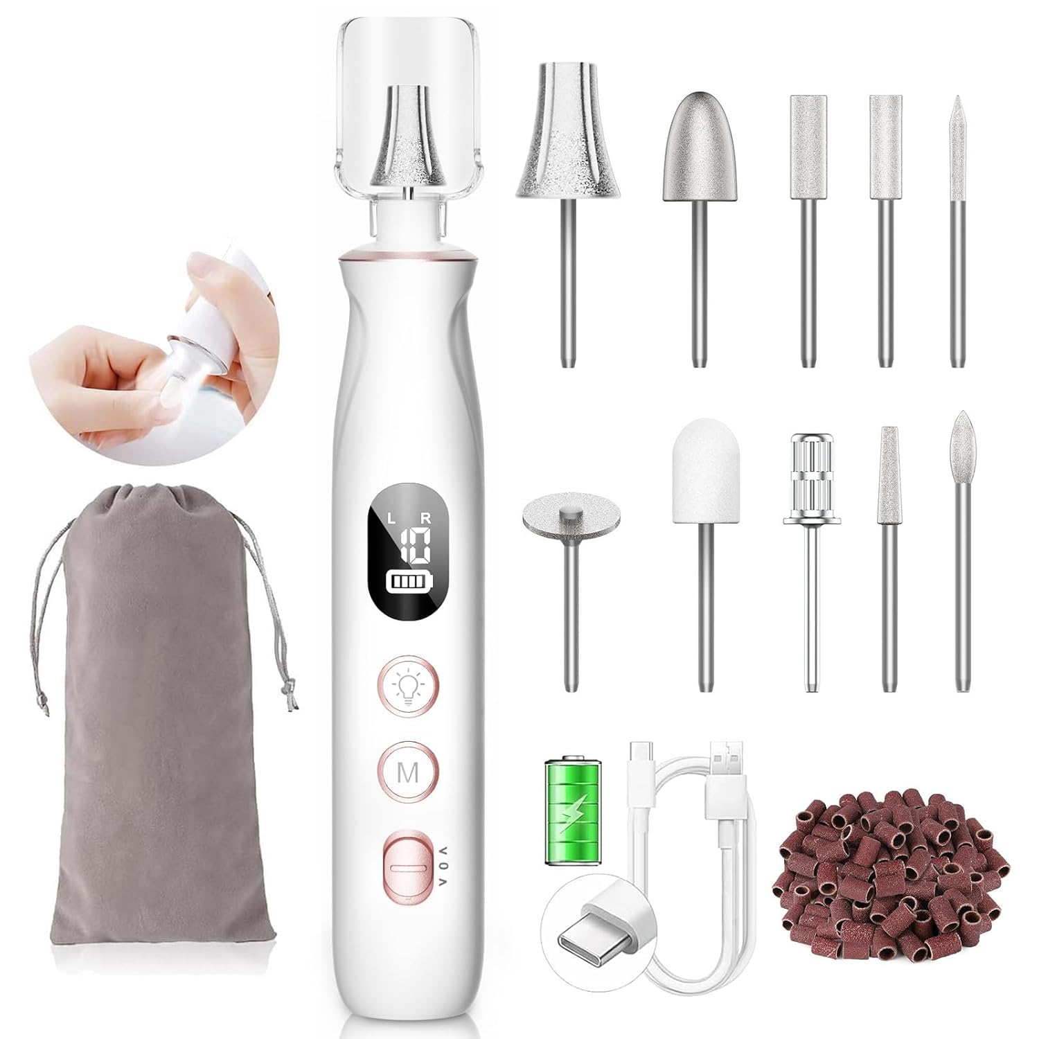HSKAI Professional Nail Drill Kit