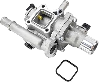 Full Aluminum Engine Coolant Thermostat Housing Assembly w/Sensor | Fit for 11-16 Chevrolet Chevy Cruze, 12-18 Chevy Sonic, 13-18 Chevy Trax Ecotec 1.8L 1.6L | OE# 15-81816 25199824 25192228 902-033