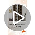 Image of Door Curtains 7 feet Long Set of 2 | Floral Design | Polyester, Light Filtering Curtains and Drapes | Curtains for Living Room | (118 x 215 cm, Brown) | Perfect for Home Decor