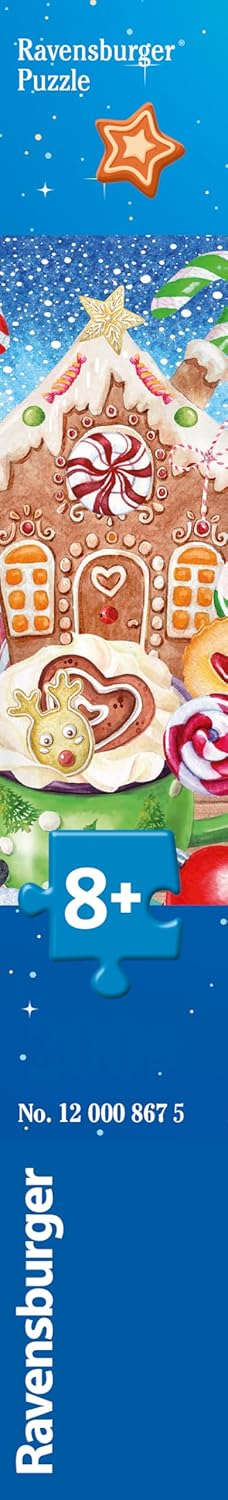 Ravensburger Sweet Christmas Treats – 200 Piece Jigsaw Puzzle for Kids | A Cozy Holiday Delight! | Warm Cups of Cocoa, Marshmallows & Gingerbread Fun | Durable & Kid-Friendly Pieces