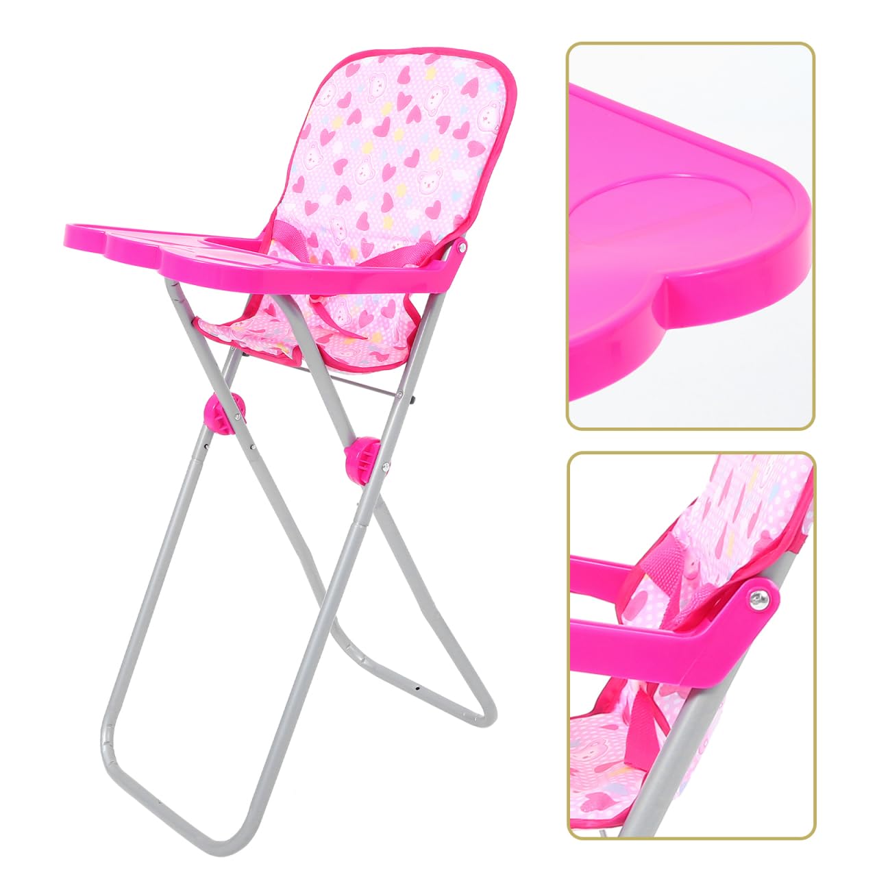 Toddmomy Trona para Muñecas Juguete Silla Alta Simulada Accesorio Ligero Y Portátil para Niñas para Juegos De rol Y Fiesta con Muñeca De 22.04 Pulgadas