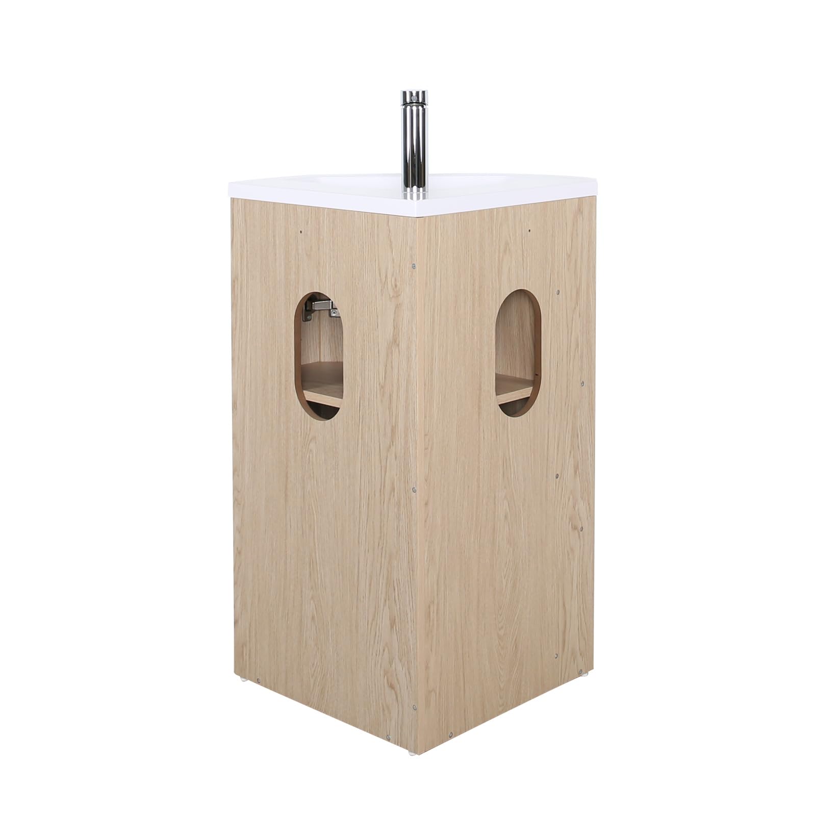 MOB-IN - Mueble bajo lavabo de esquina Sorrento sobre patas con lavabo y grifo