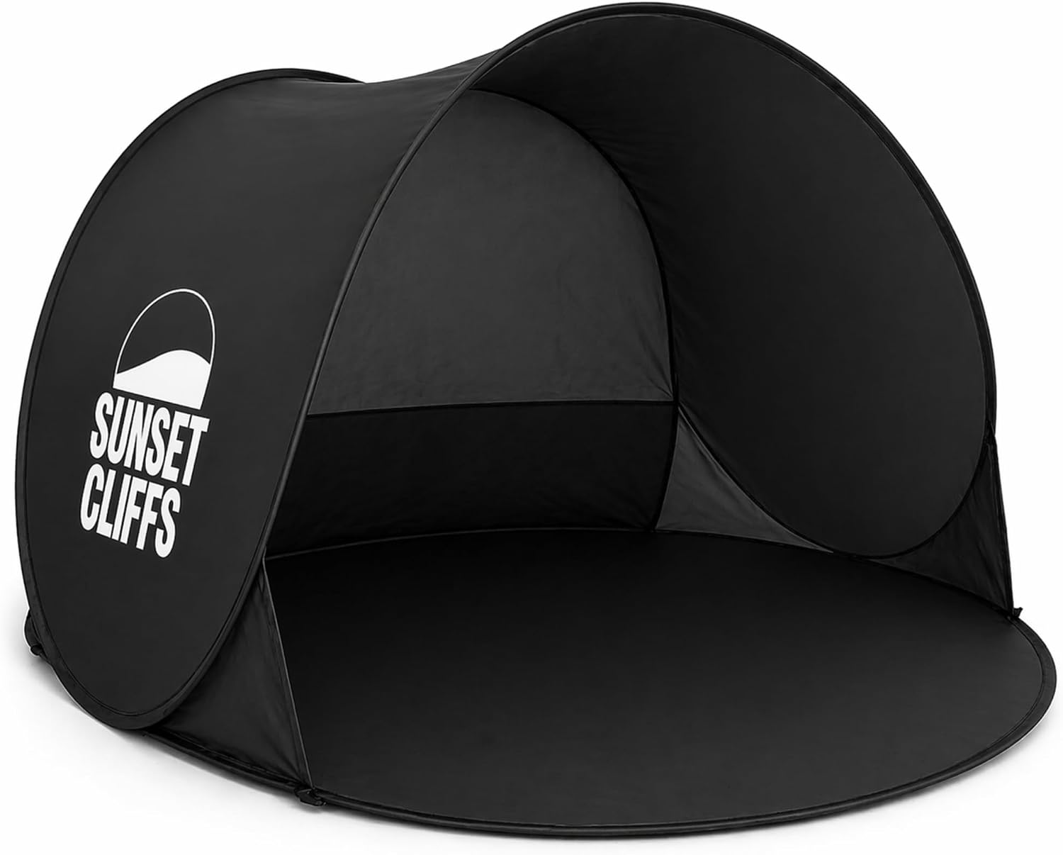 Sunset Cliffs Pop Up Beach Tent – 1-2 Person Portable Sun Shelter with UPF 50+ UV Protection – Lightweight Folding Shade Canopy with Mesh Window, Sandbags & Carrying Bag – Blue