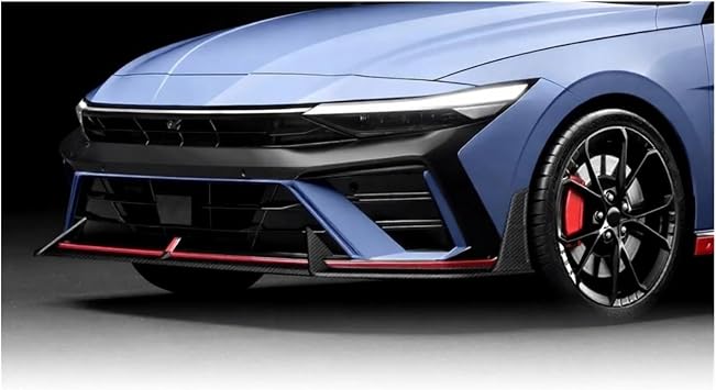 Compatible with 2024-2025 Hyundai Elantra N Or N-Line Bumper Only Front Bumper Spoiler Lip Body KitPainted Carbon Fiber