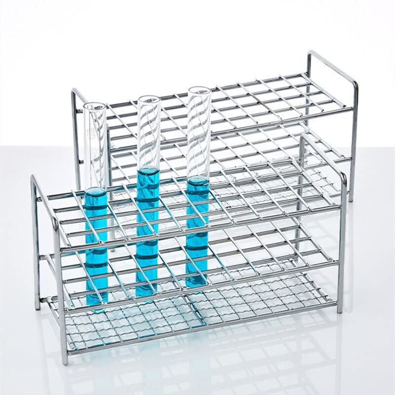 1Pcs Stainless Steel 40 Holes Or 50 Holes Wire Test Tube Rack Centritube Tube Holder For 13/16/17/19/21/26/30/32mm Test Tube (Size : 30mm 40holes)