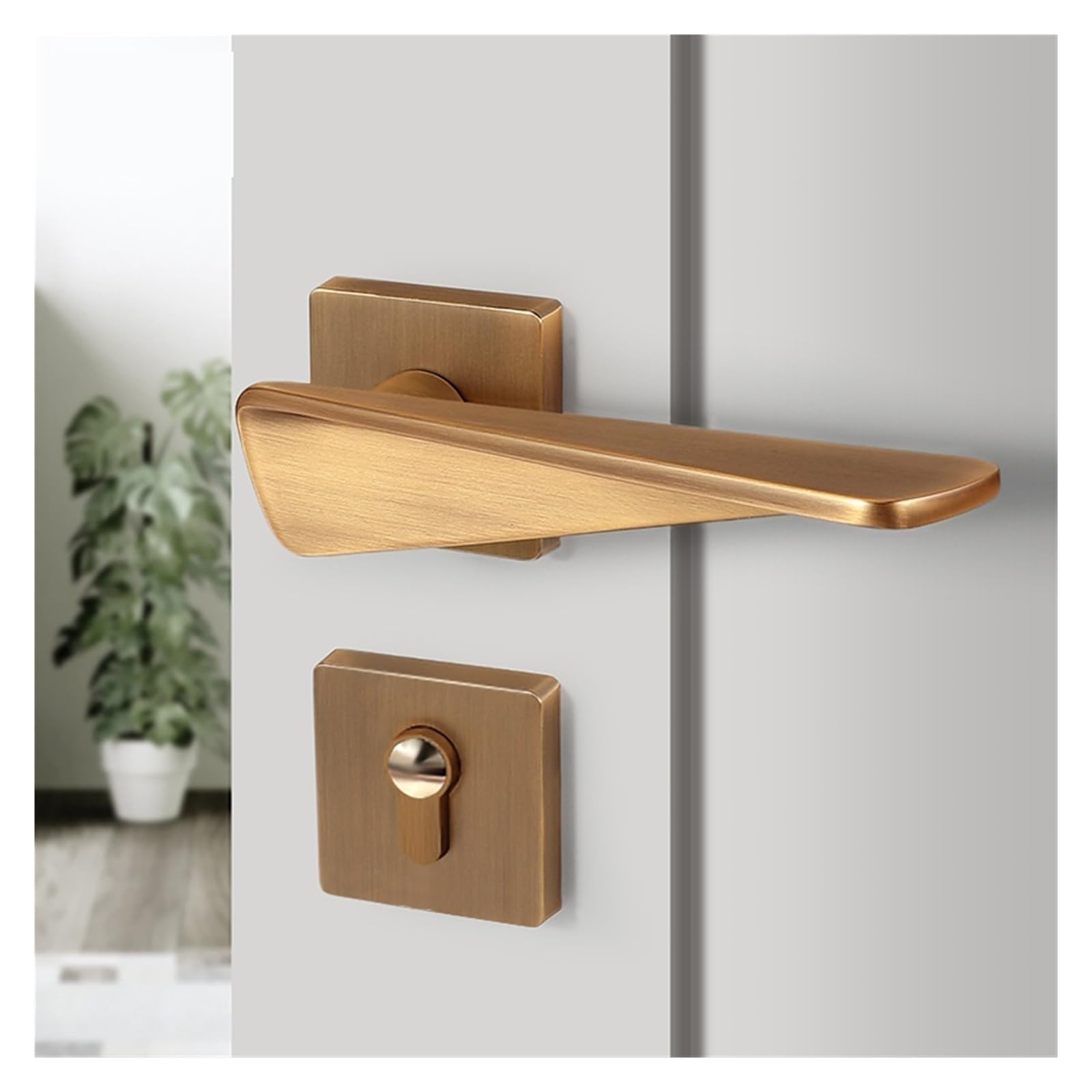 Cerradura de puerta silenciosa para un dormitorio tranquilo en bronce 5