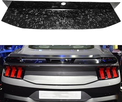 Deck Lid Panel Trim for Mustang S650 GT Darkhorse Ecoboost 2024 2025 2026,Dry Carbon Fiber Rear Trunk Lid Cover for Mustang Performance Forged Carbon