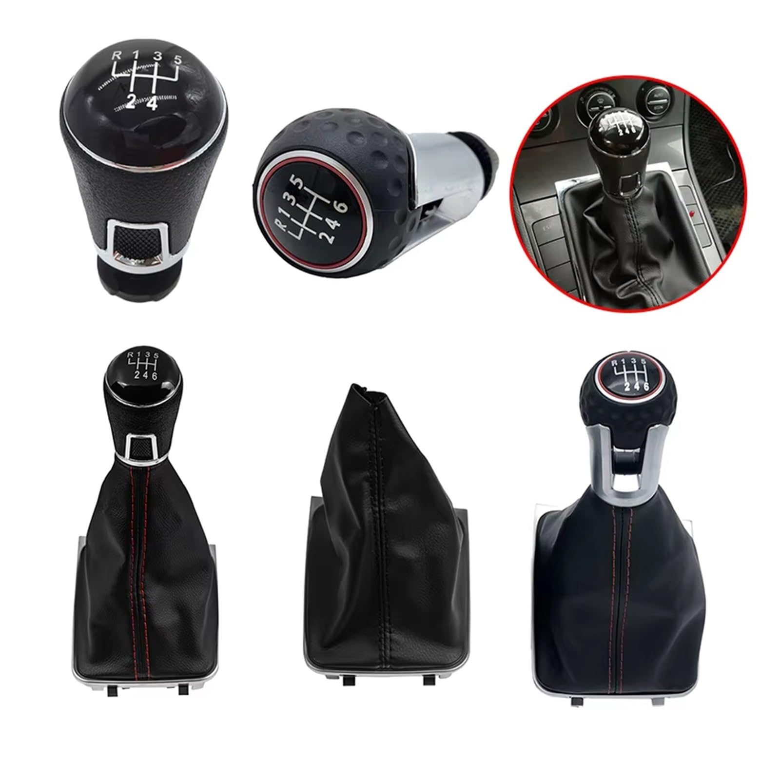 Gałka dźwigni zmiany biegów zamiennik do VW do Golf dla 7 A7 MK7 dla GTI do GTD 2013-2018 5/6 prędkości gałka zmiany biegów uchwyt komin drążek zmiany biegów pióro 5 biegowa gałka A