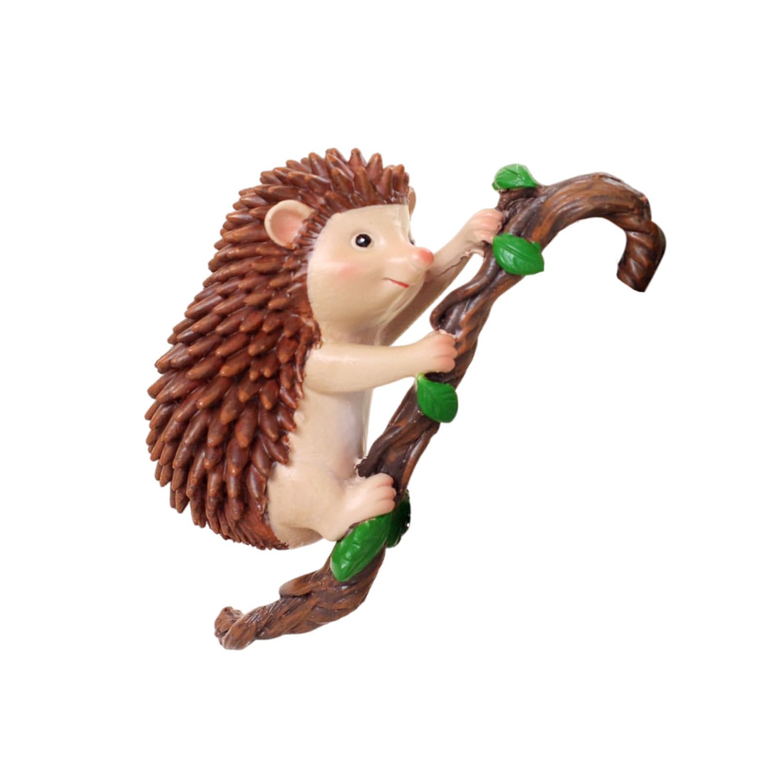 Hsioluted Artistic Resin Hedgehogs Figurine Durability Garden Decoration for Hanging on Flower Pots and Garden Wall Lovely Animal Sculpture
