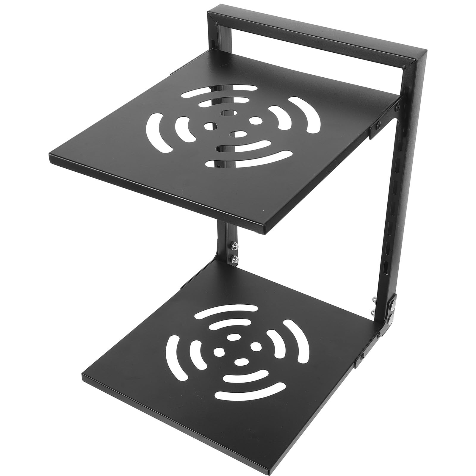 Estante Organizador de Ollas y Sartenes Diseño de Dos Portátil de Metal Negro Soporte Multifunción para Almacenamiento para