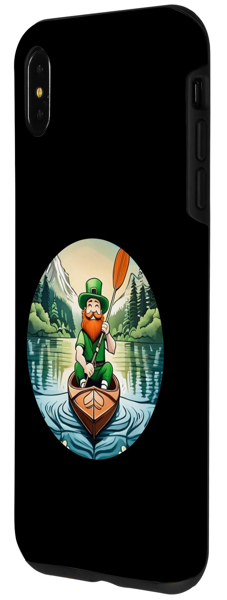 iPhone XS Max St. Patrick's Day Shamrock St Paddy's Day Kayak Case - Image 2