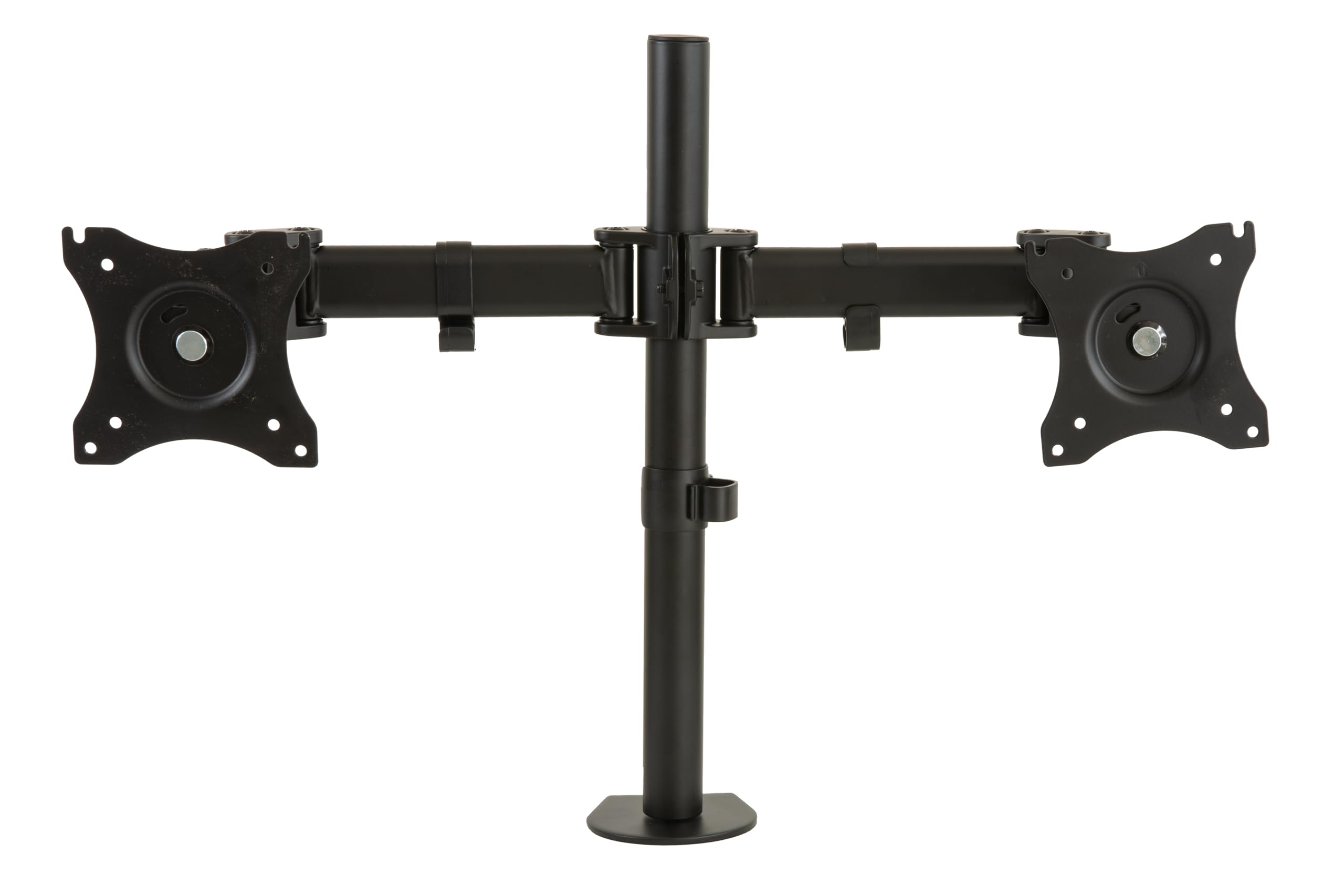 LINK LKBR07 Braccio Supporto da Tavolo con Morsa per 2 Monitor 13-27" Fino a 8 kg a 3 Snodi, Nero