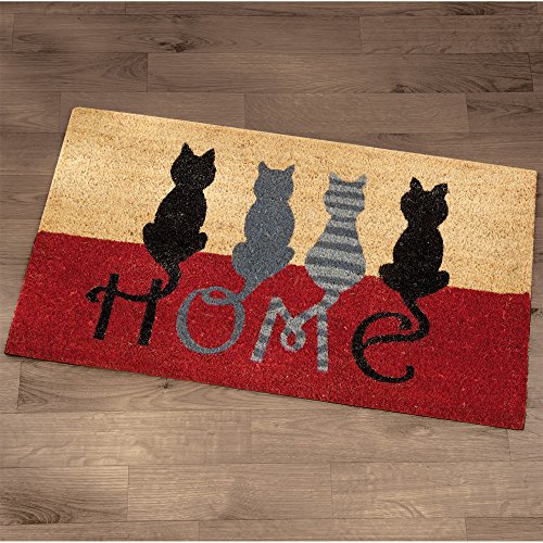 Bits And Pieces - Cat Tails Rubber Doormat - Clever Door Mat To Welcome Family And Friends - Home Décor #TOP1