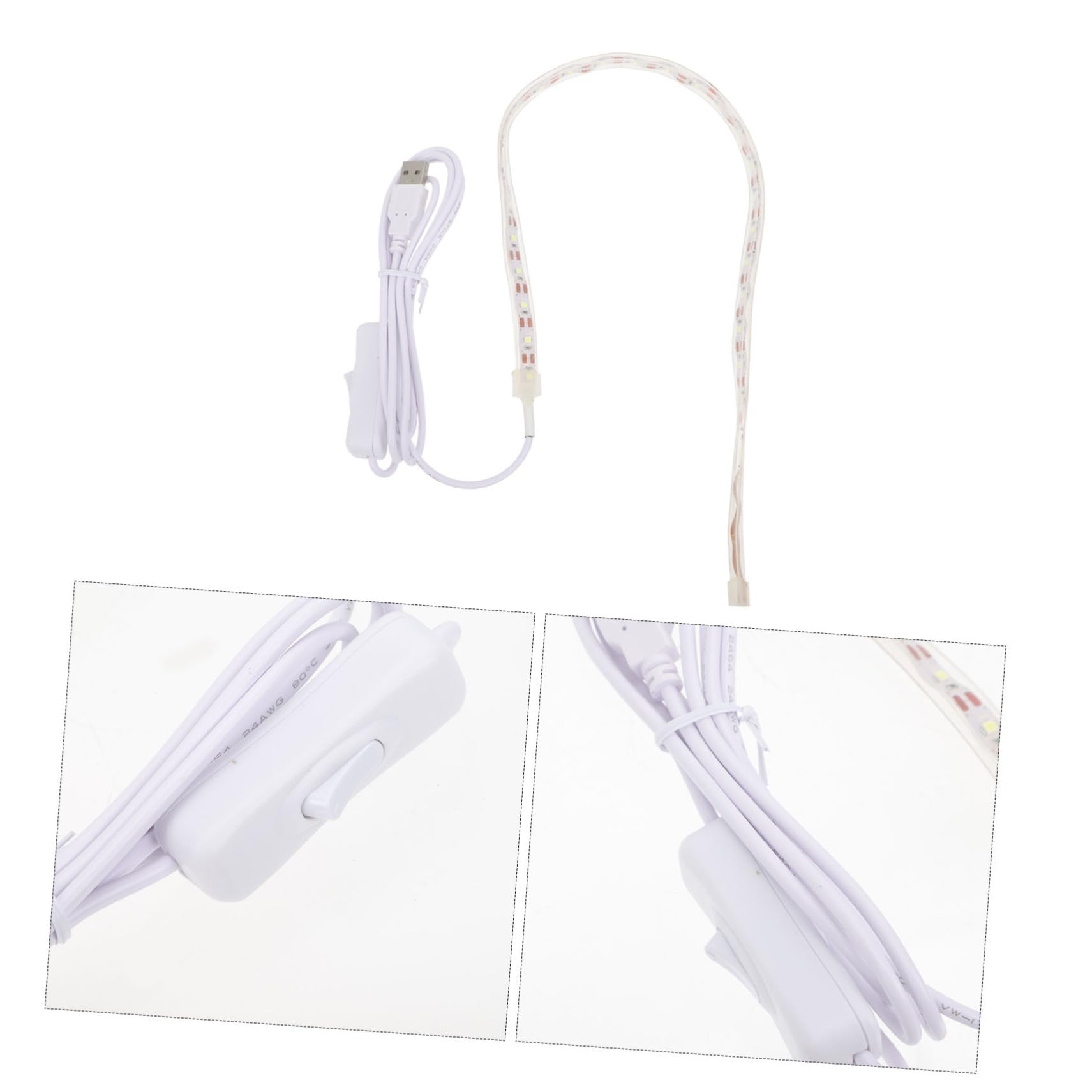 Bande Lumineuse LED USB 50cm pour Détection de Fuites Saxophone et Autres Instruments à Vent, Outil de Réparation Précis pour Flûte, Clarinette, et Hautbois, Accessoires