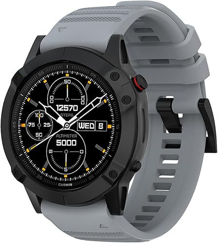 Miniatura 2 de lappets Correas de 0.866 pulgadas compatibles con Fenix 7Fenix 6 ProFenix 6 SapphireFenix 5Fenix 5 PlusForerunner 945, correa de silicona para