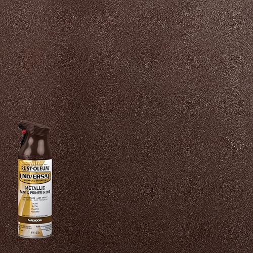 Image of Rust-Oleum 393418 Universal All Surface Metallic Spray Paint, 11 oz, Dark Mocha